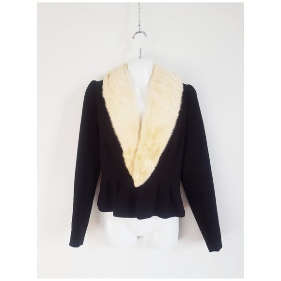 60s Vintage White Mink Fur Collar, Cream White Real Mink Fur Scarf - Picture 10 of 10